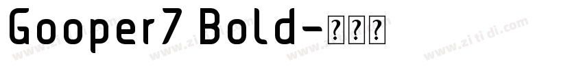 Gooper7 Bold字体转换
